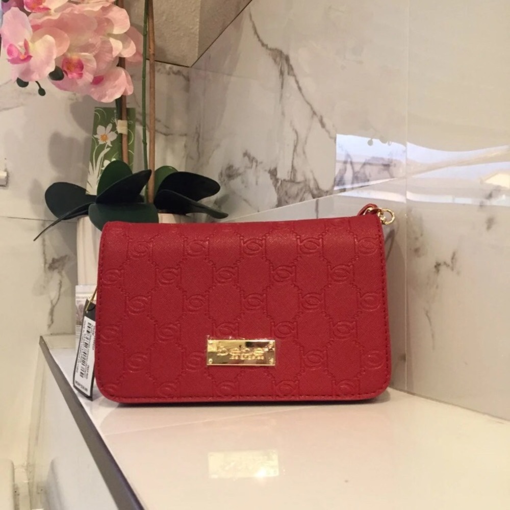 Bebe Alana Embossed Saffiano Crossbody